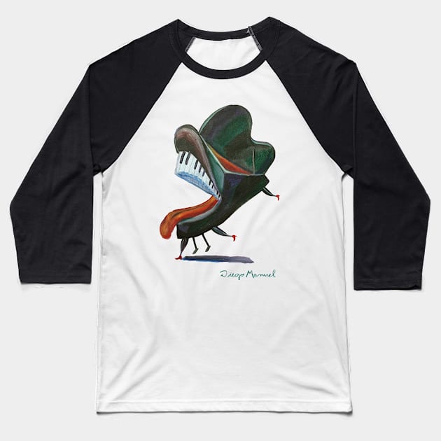 Cheerful piano Baseball T-Shirt by diegomanuel